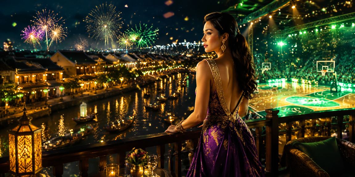 Người dùng tại Hội An xem thông tin thanh toán và kèo cược trên điện thoại