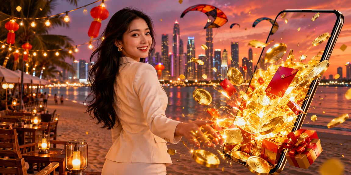 Người dùng dùng điện thoại xem casino tại Mũi Né mùa Tết